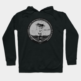 Churchill Circle Pin BW Hoodie